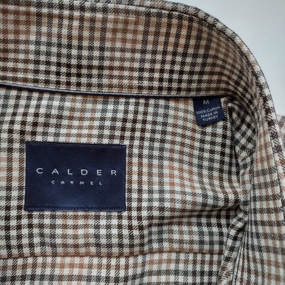 Calder Carmel Limited Edition Mens Button Up Plaid Shirt Business Casual Medium - Picture 9 of 11